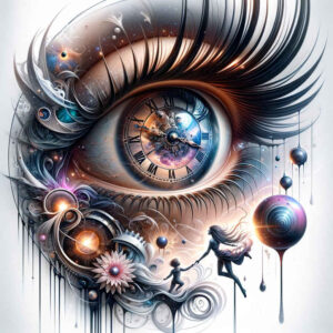 eye-in-motion – tattoo design ideas free ai generated – neotraditional-dynamic-color – for-ankle – Gallery: eyes-inkby-ai