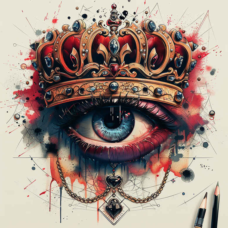 eye – tattoo design ideas free ai generated – realism-rich-blacks – for-knee – Gallery: eyes-inkby-ai