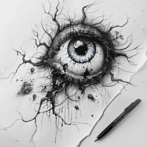 eye-of-god – tattoo design ideas free ai generated – realism-color-precision – for-lower-leg – Gallery: eyes-inkby-ai