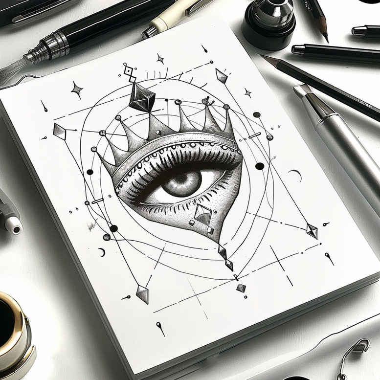 eye-of-god – tattoo design ideas free ai generated – realism-detailed-rendering – for-biceps – Gallery: eyes-inkby-ai