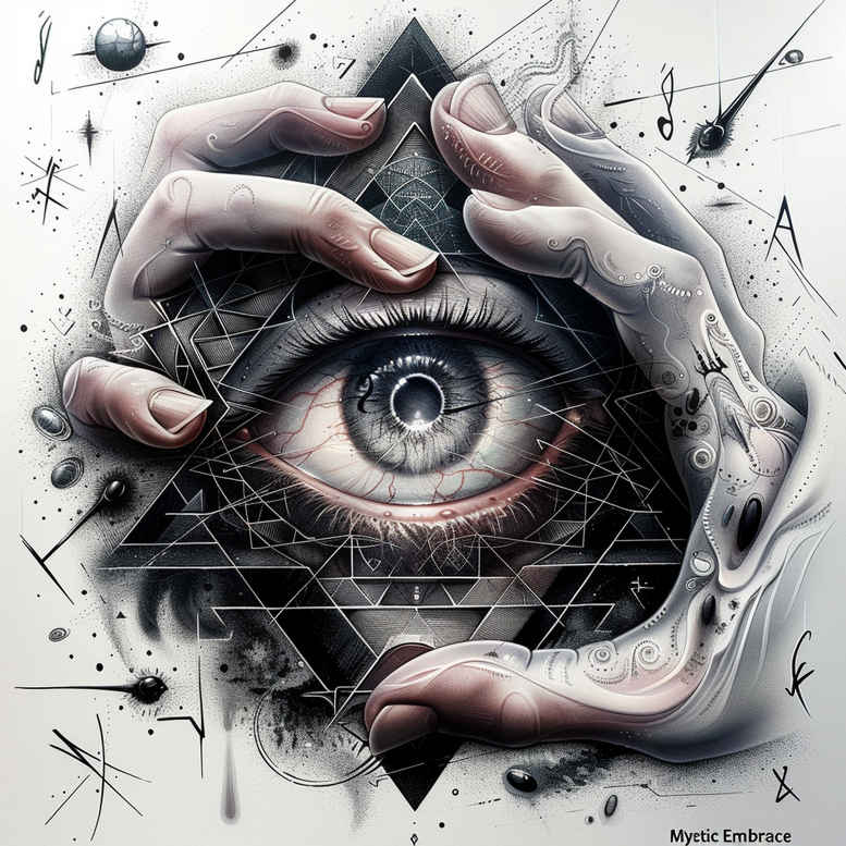 eye-of-time – tattoo design ideas free ai generated – neotraditional-subtle-tone – for-behind-ear – Gallery: eyes-inkby-ai