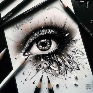 eye-of-time – tattoo design ideas free ai generated – realism-precise-gradient – for-back-of-neck – Gallery: eyes-inkby-ai
