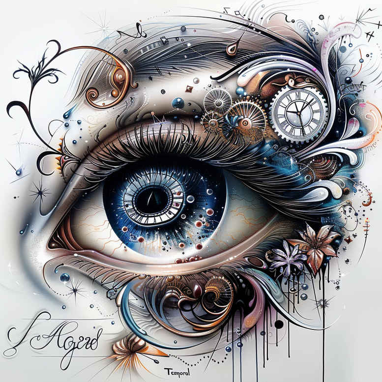 eye-of-time – tattoo design ideas free ai generated – realism-soft-transitions – for-stomach – Gallery: eyes-inkby-ai