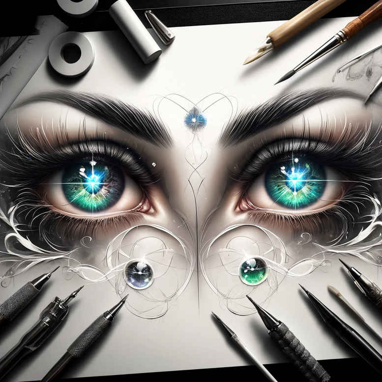 eye-with-details – tattoo design ideas free ai generated – neotraditional-dynamic-color – for-palm – Gallery: eyes-inkby-ai