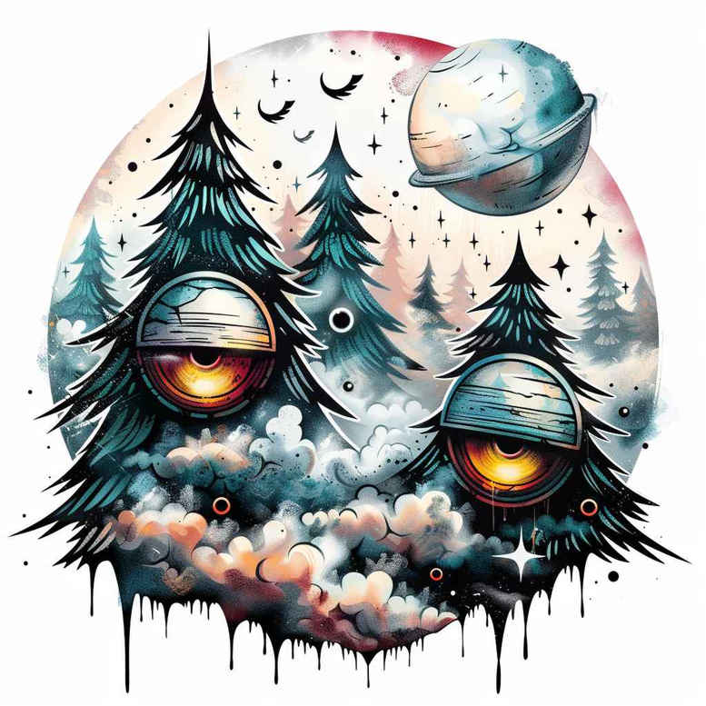 eye-with-details – tattoo design ideas free ai generated – neotraditional-dynamic-composition – for-behind-ear – Gallery: eyes-inkby-ai