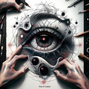 eye-with-flames – tattoo design ideas free ai generated – realism-moist-gloss – for-elbow – Gallery: eyes-inkby-ai