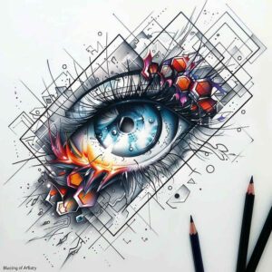 eye-with-flower – tattoo design ideas free ai generated – realism-ink-layering – for-sternum – Gallery: eyes-inkby-ai