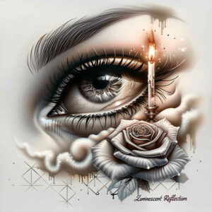 eye-with-flower – tattoo design ideas free ai generated – surrealism-morphic – for-calf – Gallery: eyes-inkby-ai