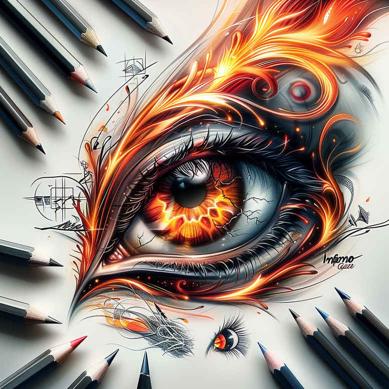 eye-with-leaves – tattoo design ideas free ai generated – surrealism-dreamscape – for-spine – Gallery: eyes-inkby-ai