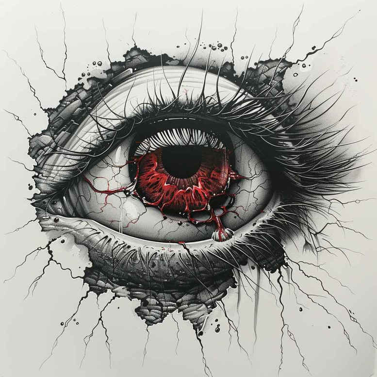 eye-with-line – tattoo design ideas free ai generated – neotraditional-subtle-tone – for-ankle – Gallery: eyes-inkby-ai