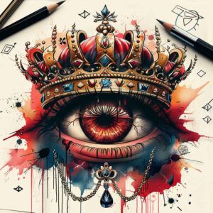 eye-with-line – tattoo design ideas free ai generated – realism-real-shadows – for-upper-shoulder – Gallery: eyes-inkby-ai