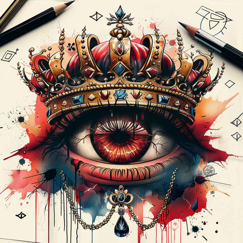 eye-with-line – tattoo design ideas free ai generated – realism-real-shadows – for-upper-shoulder – Gallery: eyes-inkby-ai