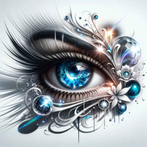 eye-with-moon – tattoo design ideas free ai generated – neotraditional-clean-contrast – for-abdomen – Gallery: eyes-inkby-ai