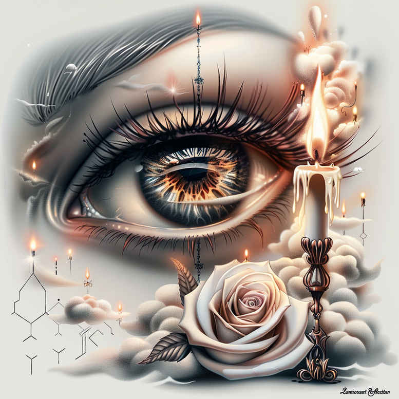 eye-with-moon – tattoo design ideas free ai generated – neotraditional-fine-detail – for-outer-arm – Gallery: eyes-inkby-ai