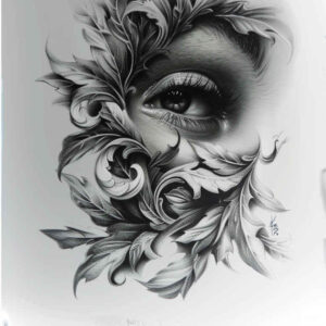 eye-with-moon – tattoo design ideas free ai generated – realism-tattoo-reflection – for-foot – Gallery: eyes-inkby-ai