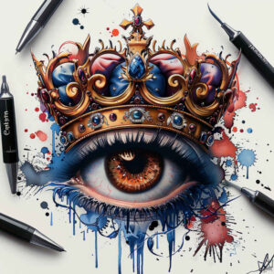 eye-with-reflections – tattoo design ideas free ai generated – realism-photorealistic-drawing – for-upper-arm – Gallery: eyes-inkby-ai