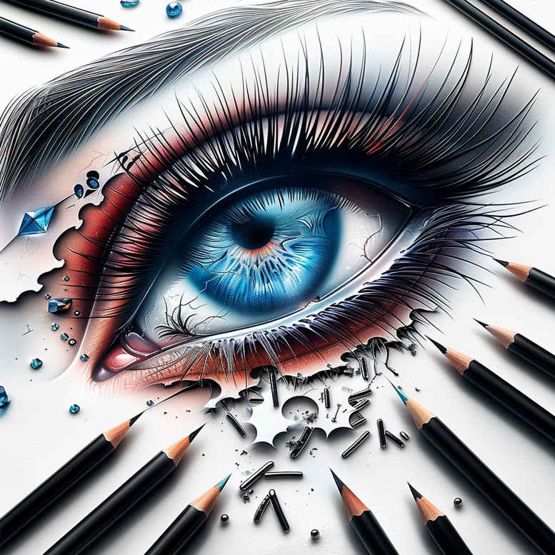 eye-with-reflections – tattoo design ideas free ai generated – surrealism-vivid-hallucination – for-lower-leg – Gallery: eyes-inkby-ai