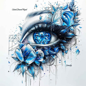 eye-with-shadow – tattoo design ideas free ai generated – neotraditional-artful-color – for-nape – Gallery: eyes-inkby-ai