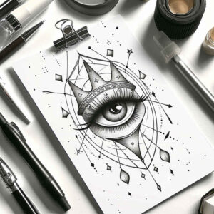 eye-with-shadow – tattoo design ideas free ai generated – neotraditional-deep-blacks – for-triceps – Gallery: eyes-inkby-ai
