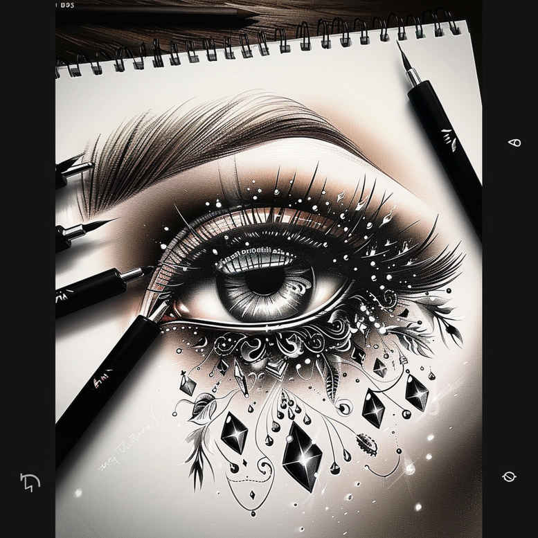 eye-with-sparkle – tattoo design ideas free ai generated – realism-realistic-lighting – for-shoulder – Gallery: eyes-inkby-ai