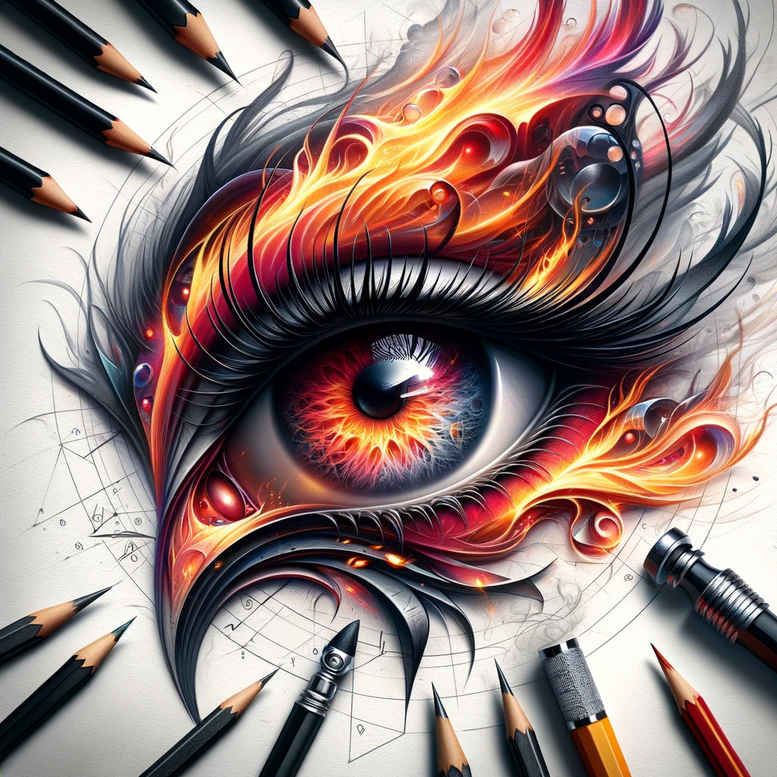 eyes – tattoo design ideas free ai generated – neotraditional-modern-classic – for-side – Gallery: eyes-inkby-ai