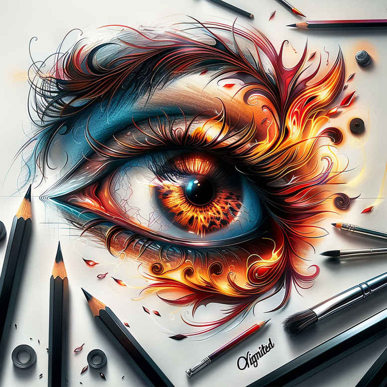 eyes – tattoo design ideas free ai generated – realism-glass-effect – for-elbow – Gallery: eyes-inkby-ai