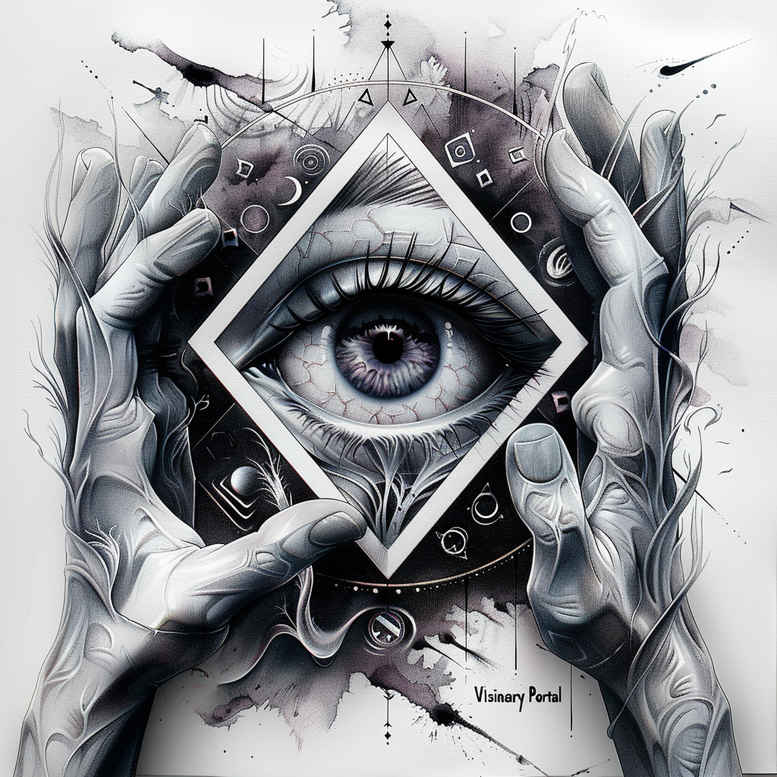 eyes – tattoo design ideas free ai generated – surrealism-chromatic-flux – for-triceps – Gallery: eyes-inkby-ai