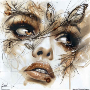 for-women – tattoo design ideas free ai generated – realism-blended-gradients – for-behind-ear – Gallery: eyes-inkby-ai