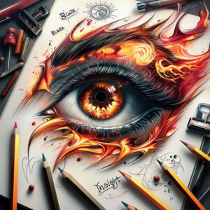 geometric-eye – tattoo design ideas free ai generated – neotraditional-artful-color – for-back-of-neck – Gallery: eyes-inkby-ai