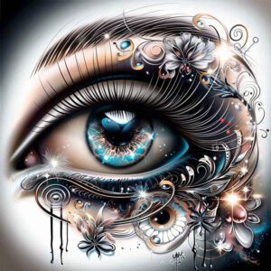 looking-eye – tattoo design ideas free ai generated – neotraditional-vivid-detail – for-triceps – Gallery: eyes-inkby-ai