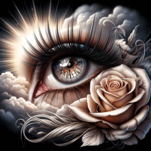 looking-eye – tattoo design ideas free ai generated – neotraditional-vivid-gradients – for-toe – Gallery: eyes-inkby-ai