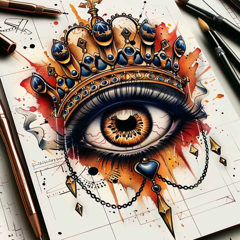 looking-eye – tattoo design ideas free ai generated – realism-high-definition – for-palm – Gallery: eyes-inkby-ai