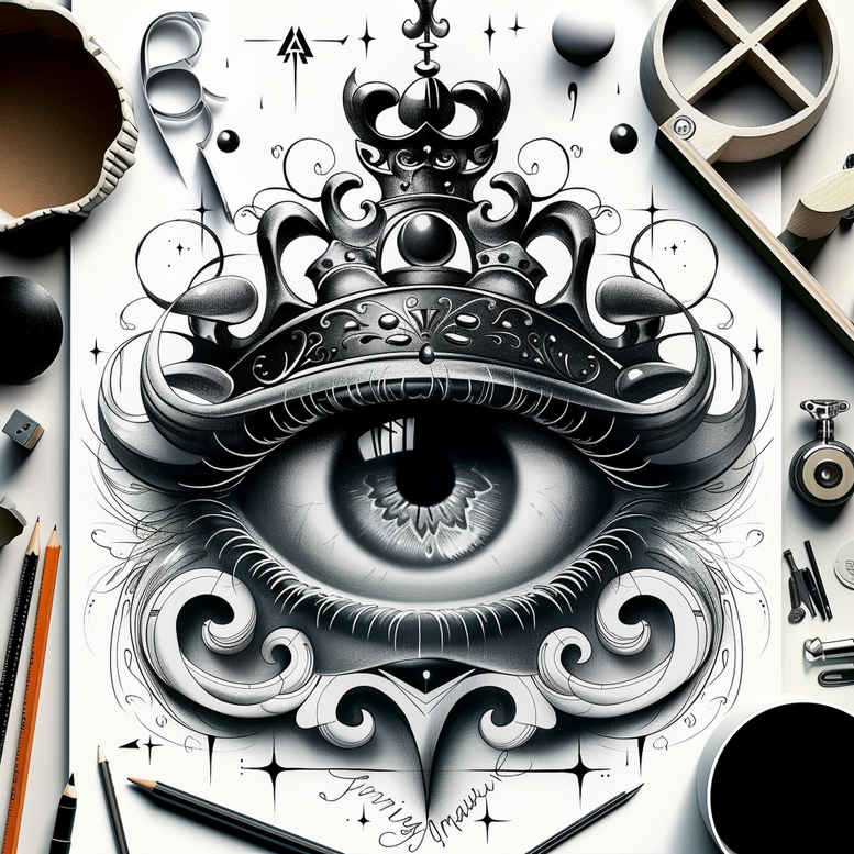 realistic-eye – tattoo design ideas free ai generated – realism-depth-illusion – for-nape – Gallery: eyes-inkby-ai
