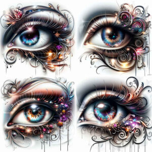 realistic-style-eye – tattoo design ideas free ai generated – neotraditional-textured-shading – for-upper-chest – Gallery: eyes-inkby-ai
