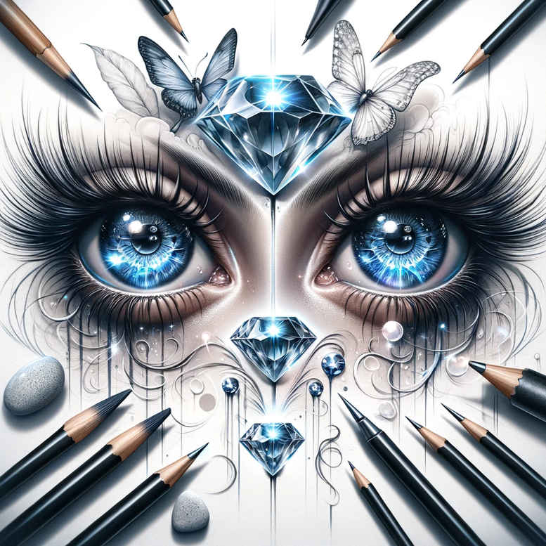 shaded-eye – tattoo design ideas free ai generated – realism-deep-shadows – for-stomach – Gallery: eyes-inkby-ai