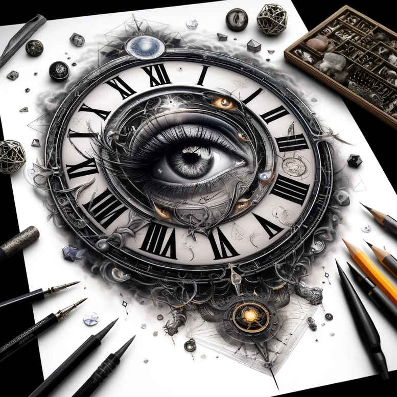 spiritual-eye – tattoo design ideas free ai generated – neotraditional-bold-texture – for-neck – Gallery: eyes-inkby-ai