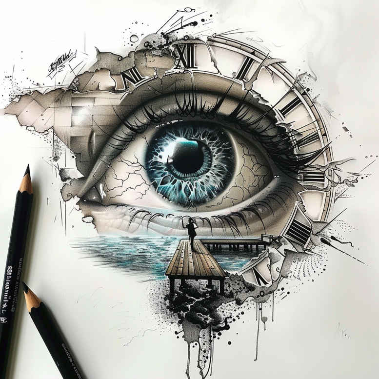 spiritual-eye – tattoo design ideas free ai generated – realism-illustrative-style – for-fingers – Gallery: eyes-inkby-ai