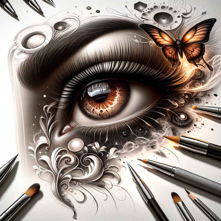 symbol-of-strength-eye – tattoo design ideas free ai generated – realism-real-shadows – for-triceps – Gallery: eyes-inkby-ai