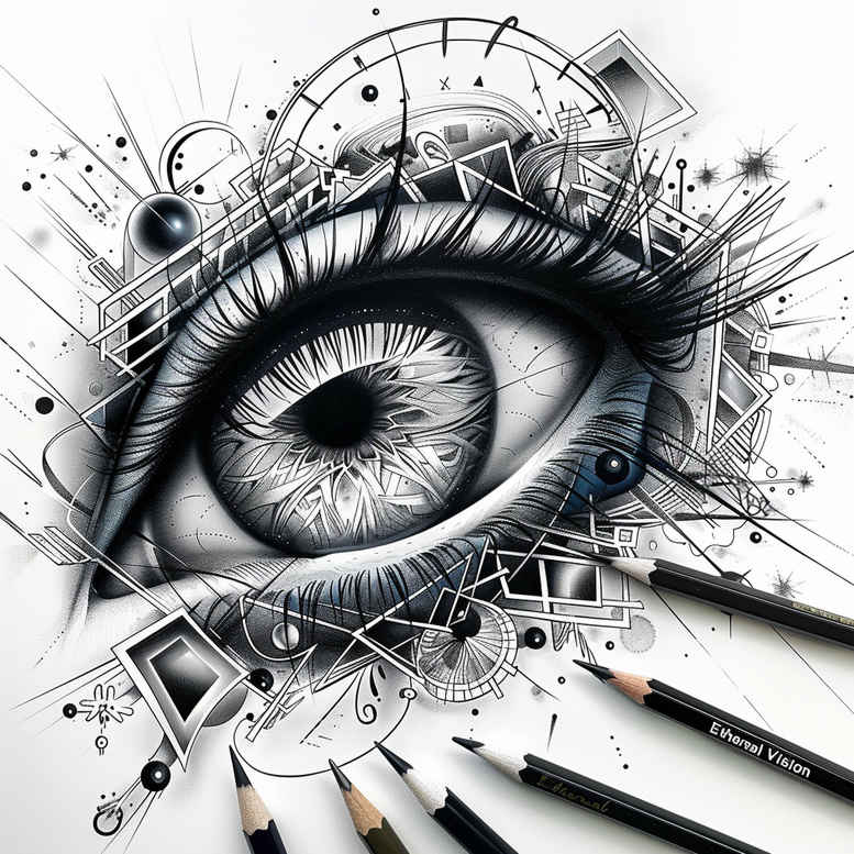 symbol-of-truth-eye – tattoo design ideas free ai generated – neotraditional-clean-contrast – for-ankle – Gallery: eyes-inkby-ai