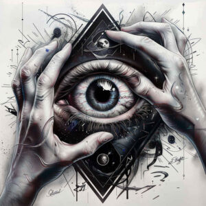 symbol-of-truth-eye – tattoo design ideas free ai generated – neotraditional-dynamic-color – for-outer-arm – Gallery: eyes-inkby-ai