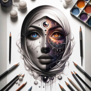 symbol-of-truth-eye – tattoo design ideas free ai generated – neotraditional-layered-color – for-abdomen – Gallery: eyes-inkby-ai