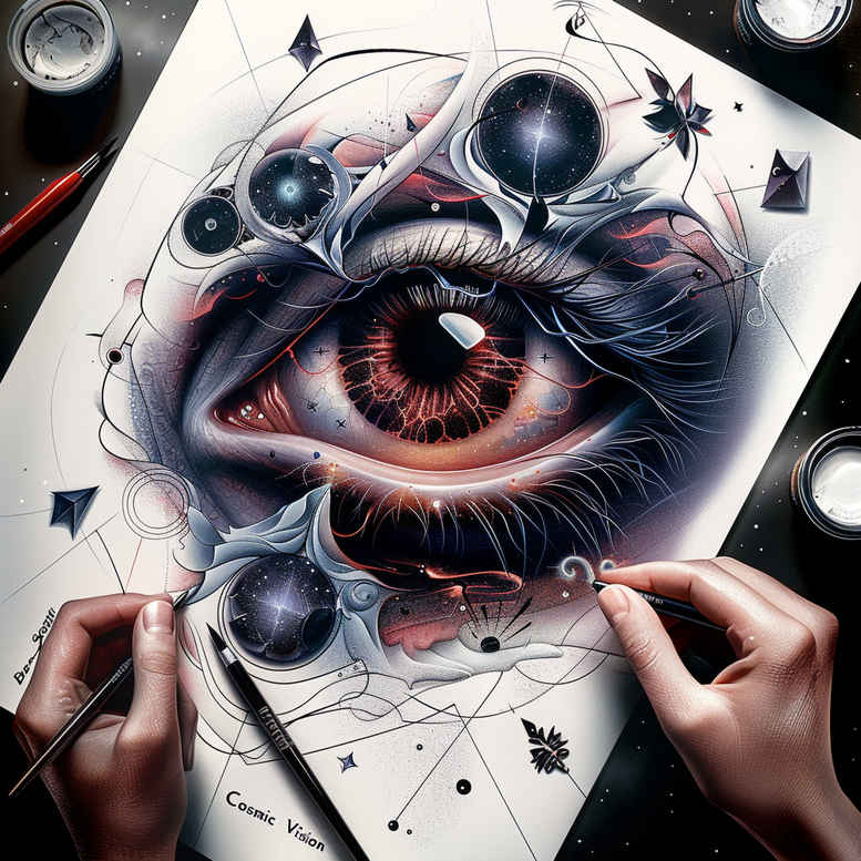 symbol-of-truth-eye – tattoo design ideas free ai generated – surrealism-ethereal-textures – for-biceps – Gallery: eyes-inkby-ai