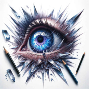 symbolic-eye – tattoo design ideas free ai generated – neotraditional-bold-color-blocks – for-thigh – Gallery: eyes-inkby-ai