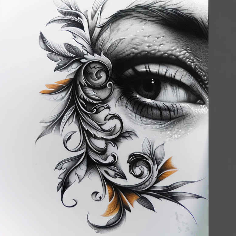 eyes tattoo design ideas cinematic close-up for arm