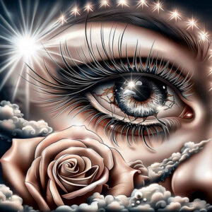 eyes tattoo design ideas abstract close-up for back of neck