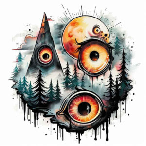 eyes tattoo design ideas dynamic linework depth for lower back