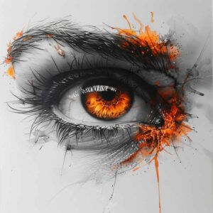 eyes tattoo design ideas realistic contrast detailed for behind ear