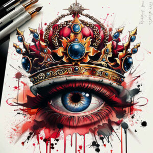 eyes tattoo design ideas Realism precise anatomy detailed lines for sternum