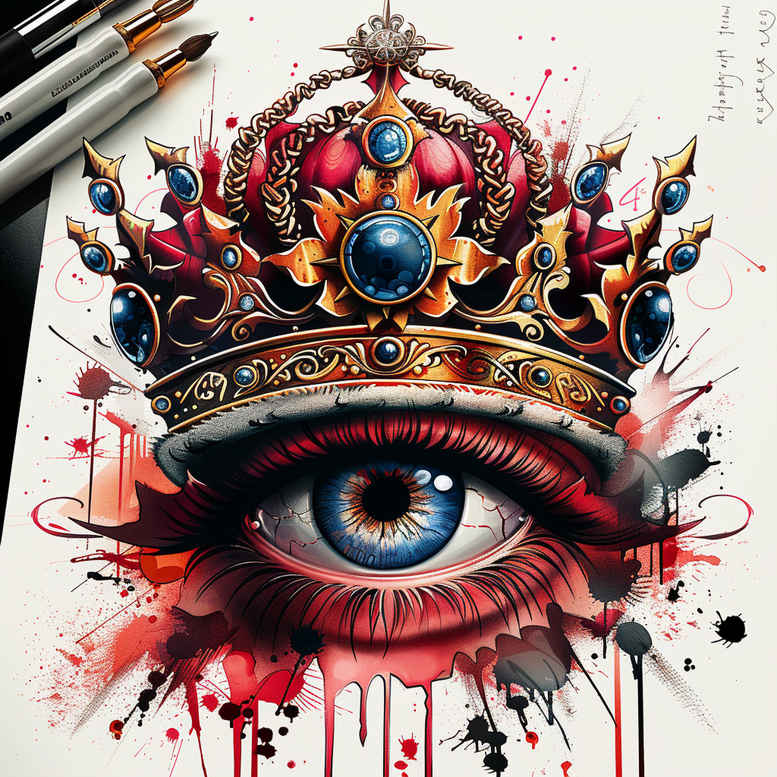 eyes tattoo design ideas Realism precise anatomy detailed lines for sternum