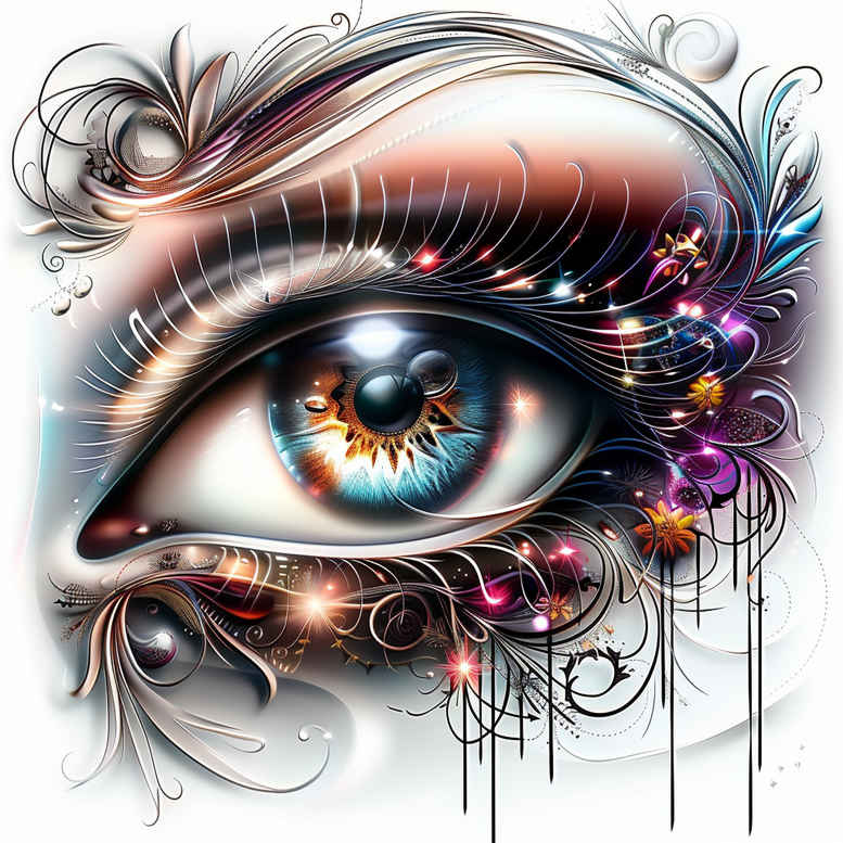 eyes tattoo design ideas textured shading expressive for lower thigh